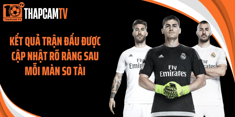 Kết quả trận đấu được cập nhật rõ ràng sau mỗi màn so tài